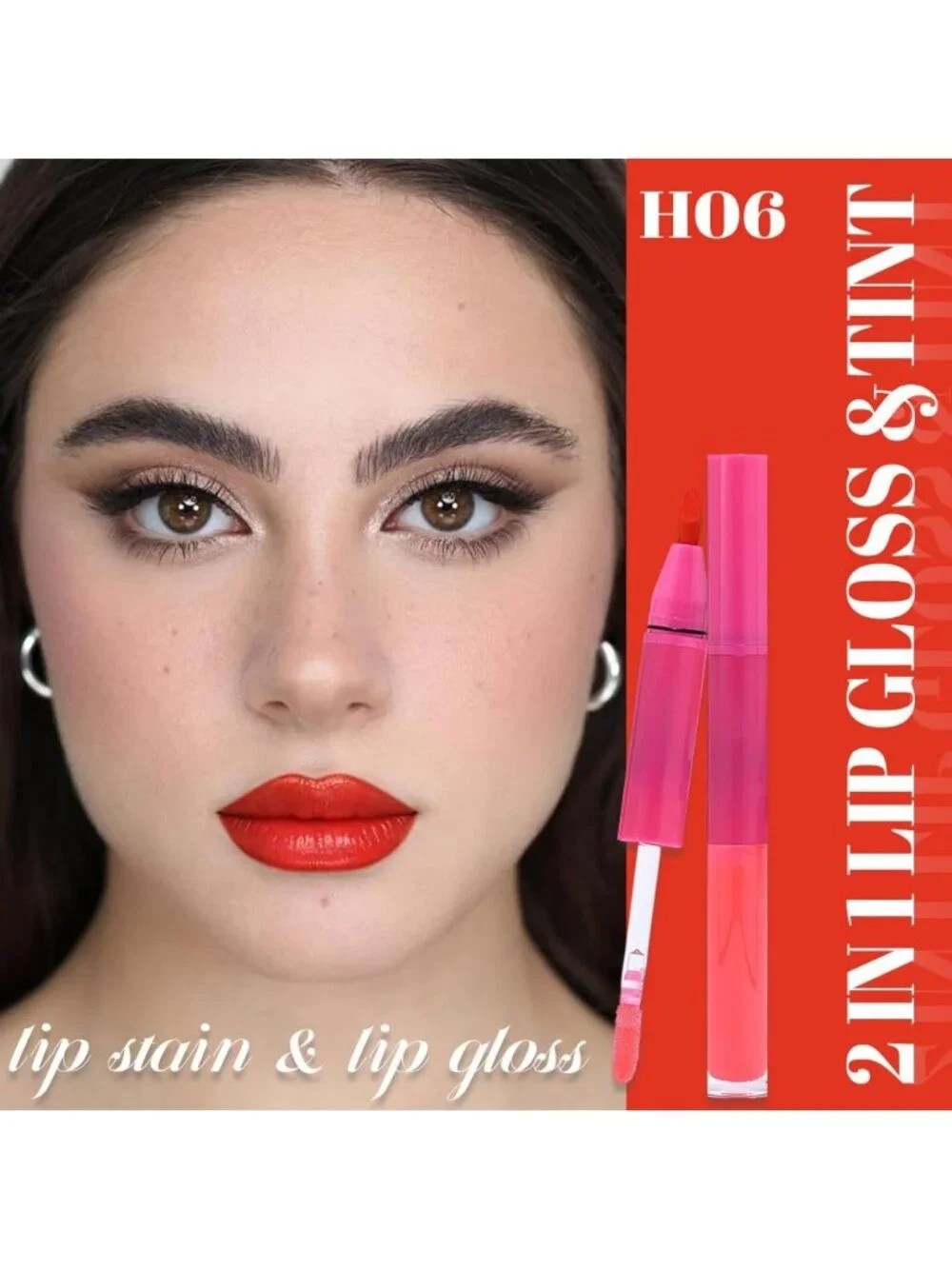Women's 1Pcs-H06 Bright Red Long Lasting Waterproof Velvet Matte Stick Lipstick